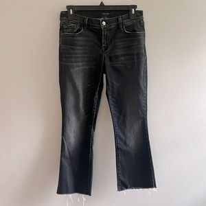 J Brand Selena bootcut frayed hem jeans in color Anthracite